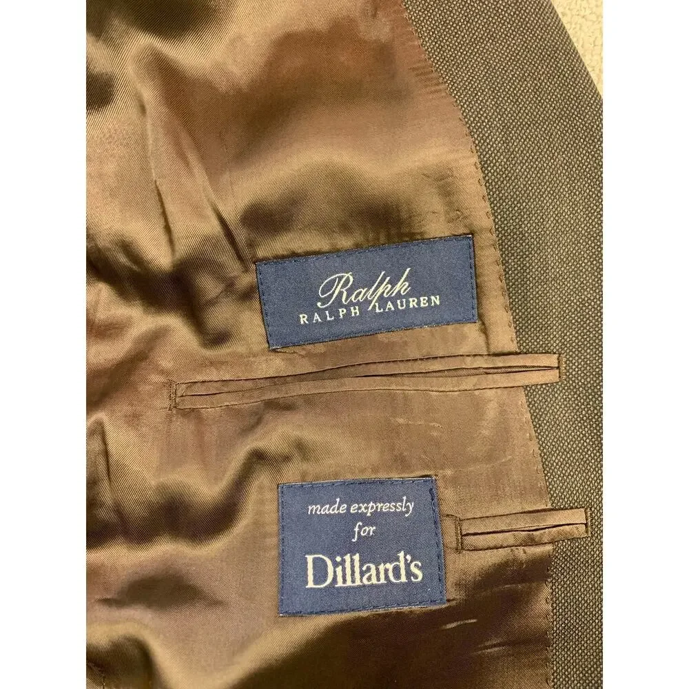 Ralph Lauren Suit Jacket‎ Blazer Wool Brown 40R
